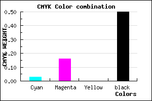 #7B6B7F color CMYK mixer
