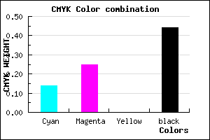 #7B6B8F color CMYK mixer