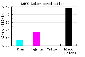 #7B6C84 color CMYK mixer