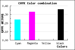 #7B6CA2 color CMYK mixer