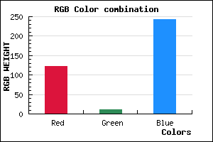 rgb background color #7B0BF2 mixer