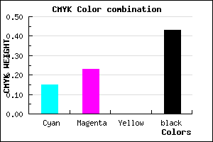 #7B6F91 color CMYK mixer