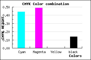 #7B6FDB color CMYK mixer