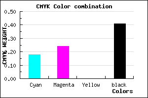 #7B7296 color CMYK mixer
