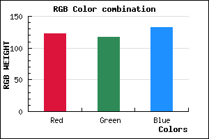 rgb background color #7B7585 mixer