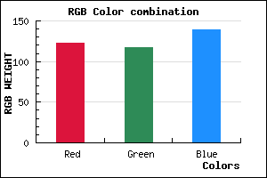 rgb background color #7B758B mixer