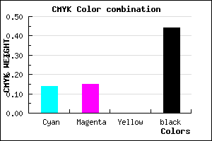 #7B798F color CMYK mixer
