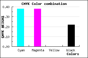 #7B7BC7 color CMYK mixer