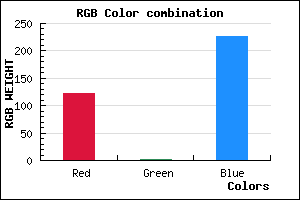 rgb background color #7B02E2 mixer