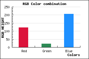 rgb background color #7B15CF mixer