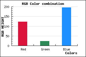 rgb background color #7B18C4 mixer