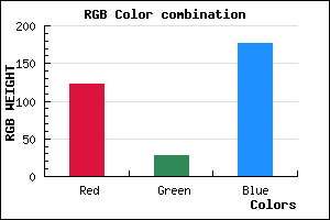 rgb background color #7B1CB0 mixer