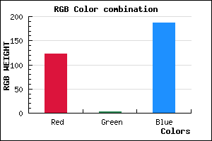 rgb background color #7B03BB mixer