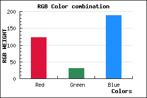 rgb background color #7B1FBD mixer