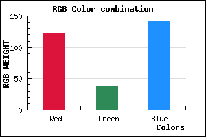 rgb background color #7B258D mixer