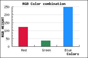 rgb background color #7B25F8 mixer