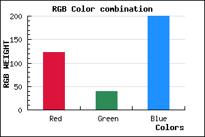 rgb background color #7B28C8 mixer