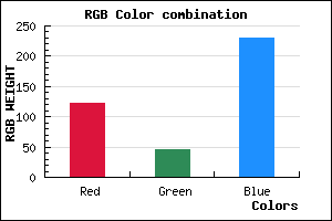rgb background color #7B2DE6 mixer