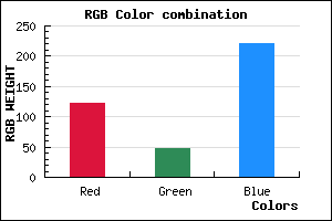 rgb background color #7B30DC mixer