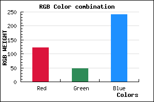 rgb background color #7B30F0 mixer