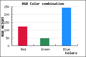 rgb background color #7B30F3 mixer