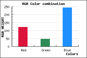 rgb background color #7B30F5 mixer
