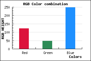 rgb background color #7B30F8 mixer