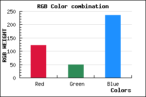 rgb background color #7B32EC mixer