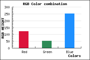 rgb background color #7B35FB mixer