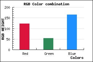 rgb background color #7B36A5 mixer