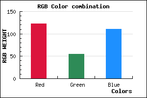 rgb background color #7B376F mixer