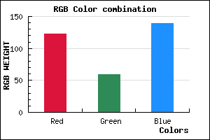 rgb background color #7B3B8B mixer