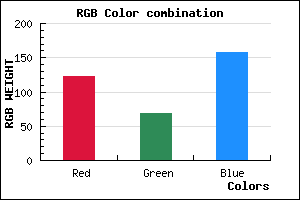 rgb background color #7B459D mixer