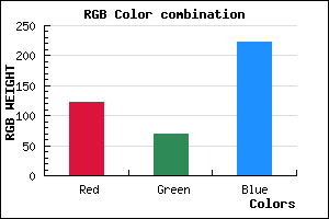 rgb background color #7B46DE mixer