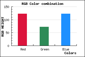 rgb background color #7B487B mixer