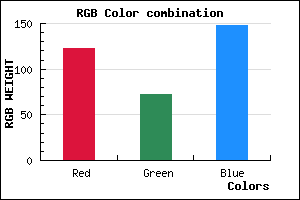 rgb background color #7B4894 mixer
