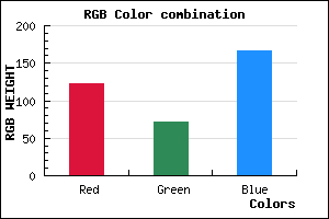 rgb background color #7B48A6 mixer