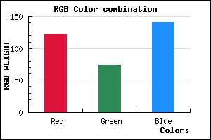 rgb background color #7B498D mixer