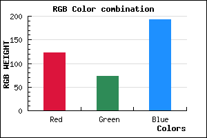 rgb background color #7B49C1 mixer