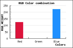 rgb background color #7C00DE mixer
