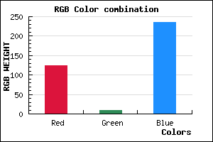 rgb background color #7C0AEB mixer