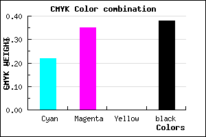#7C679F color CMYK mixer