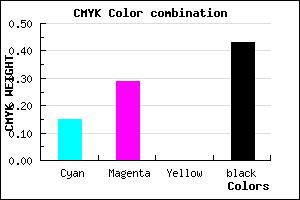 #7C6892 color CMYK mixer