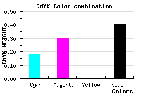 #7C6997 color CMYK mixer