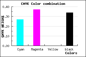 #7C6BA9 color CMYK mixer