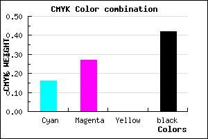 #7C6C94 color CMYK mixer