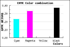#7C6CA0 color CMYK mixer