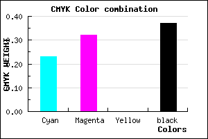 #7C6DA1 color CMYK mixer