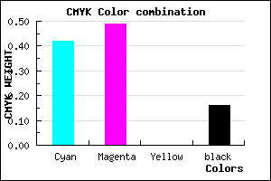 #7C6DD5 color CMYK mixer