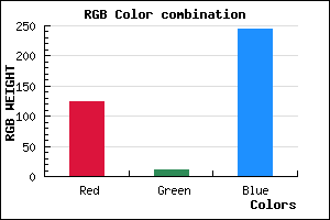 rgb background color #7C0BF5 mixer